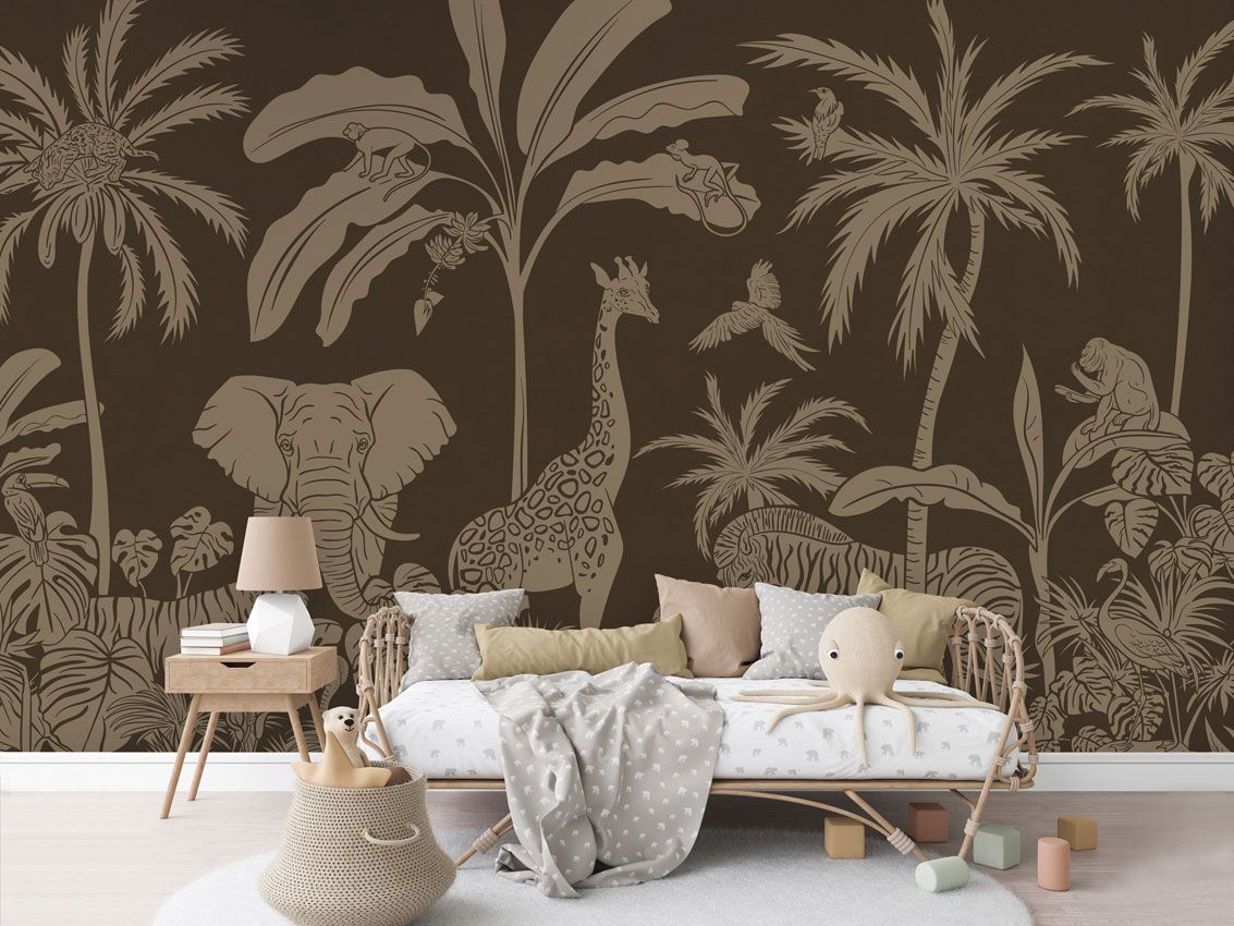Monochrome Jungle - Brown Vintage