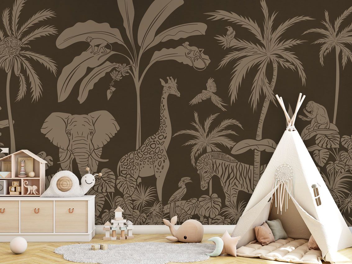 Monochrome Jungle - Brown Vintage
