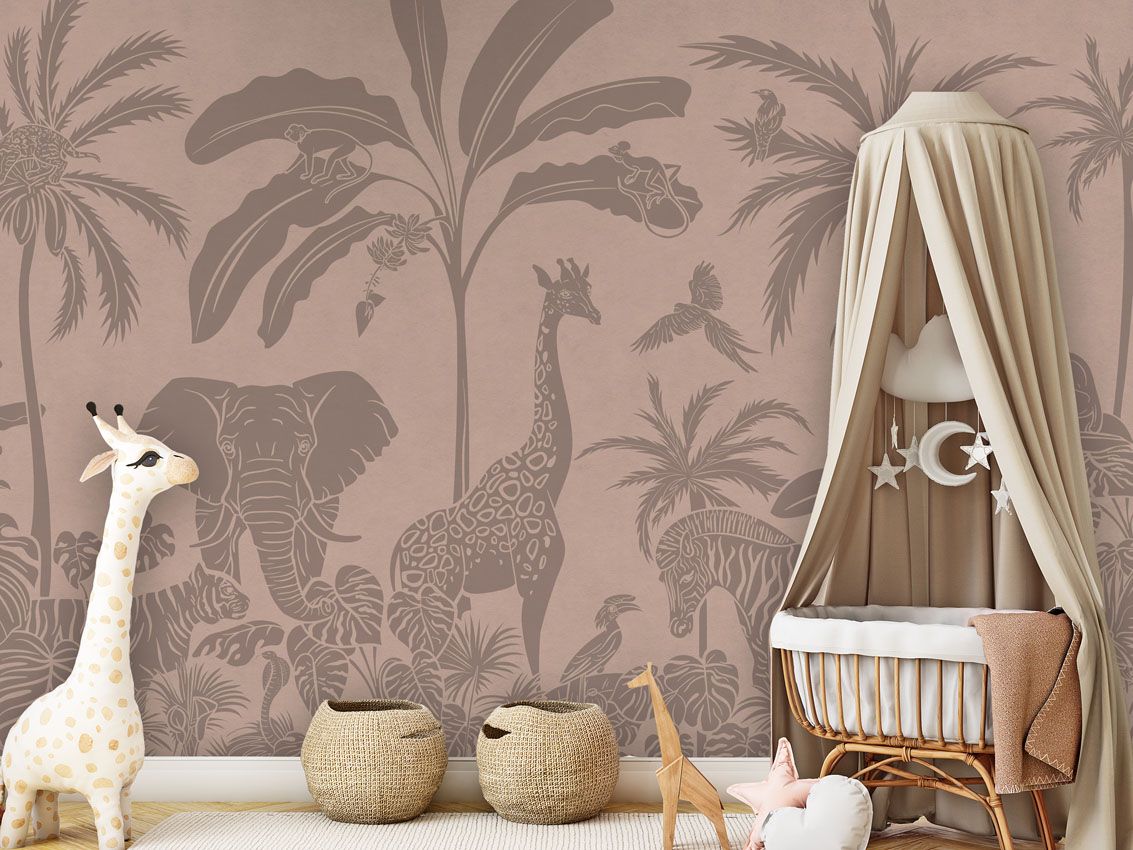 Monochrome Jungle - Pink Vintage