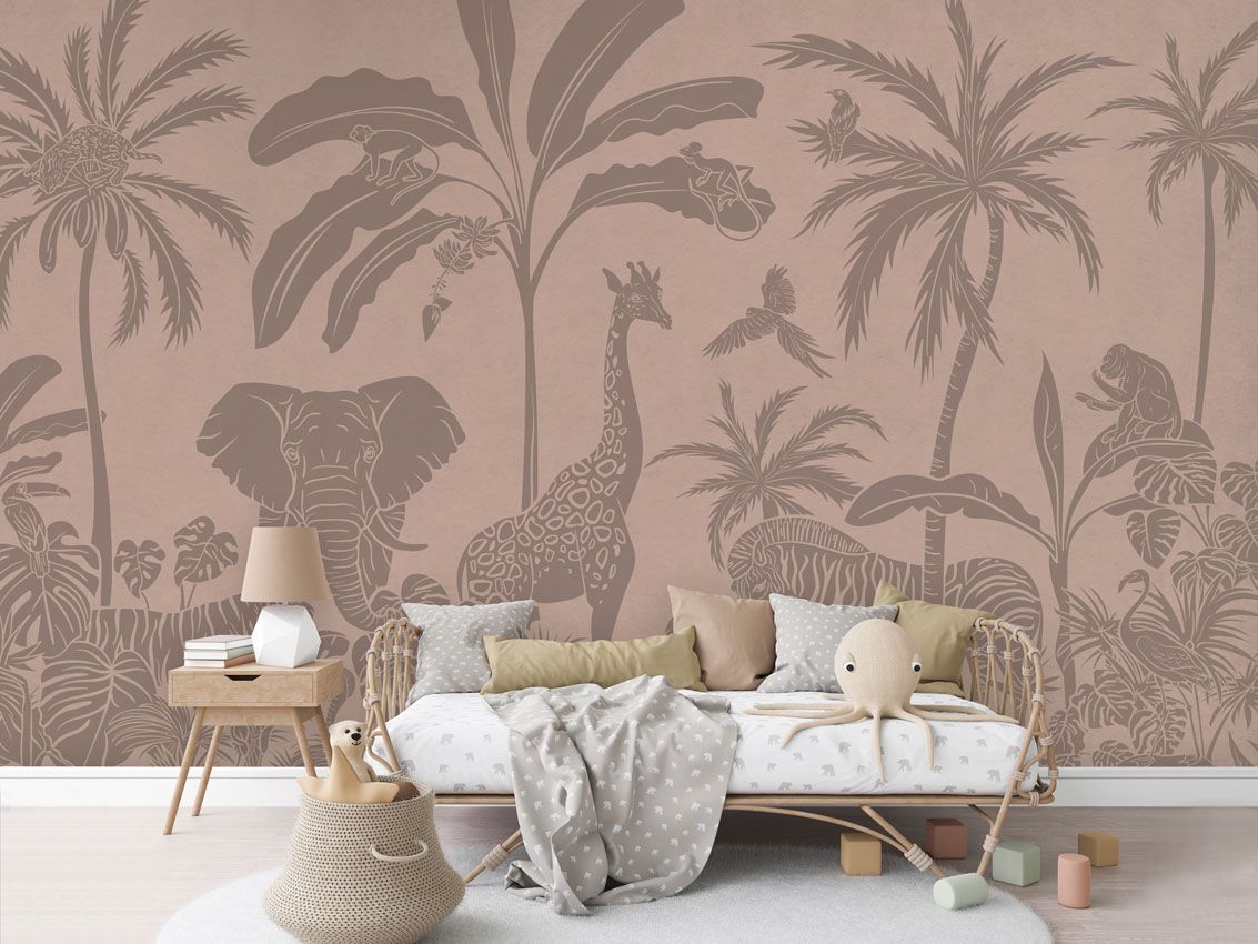 Monochrome Jungle - Pink Vintage