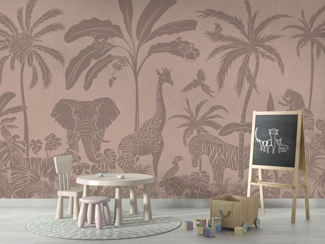 Monochrome Jungle - Pink Vintage