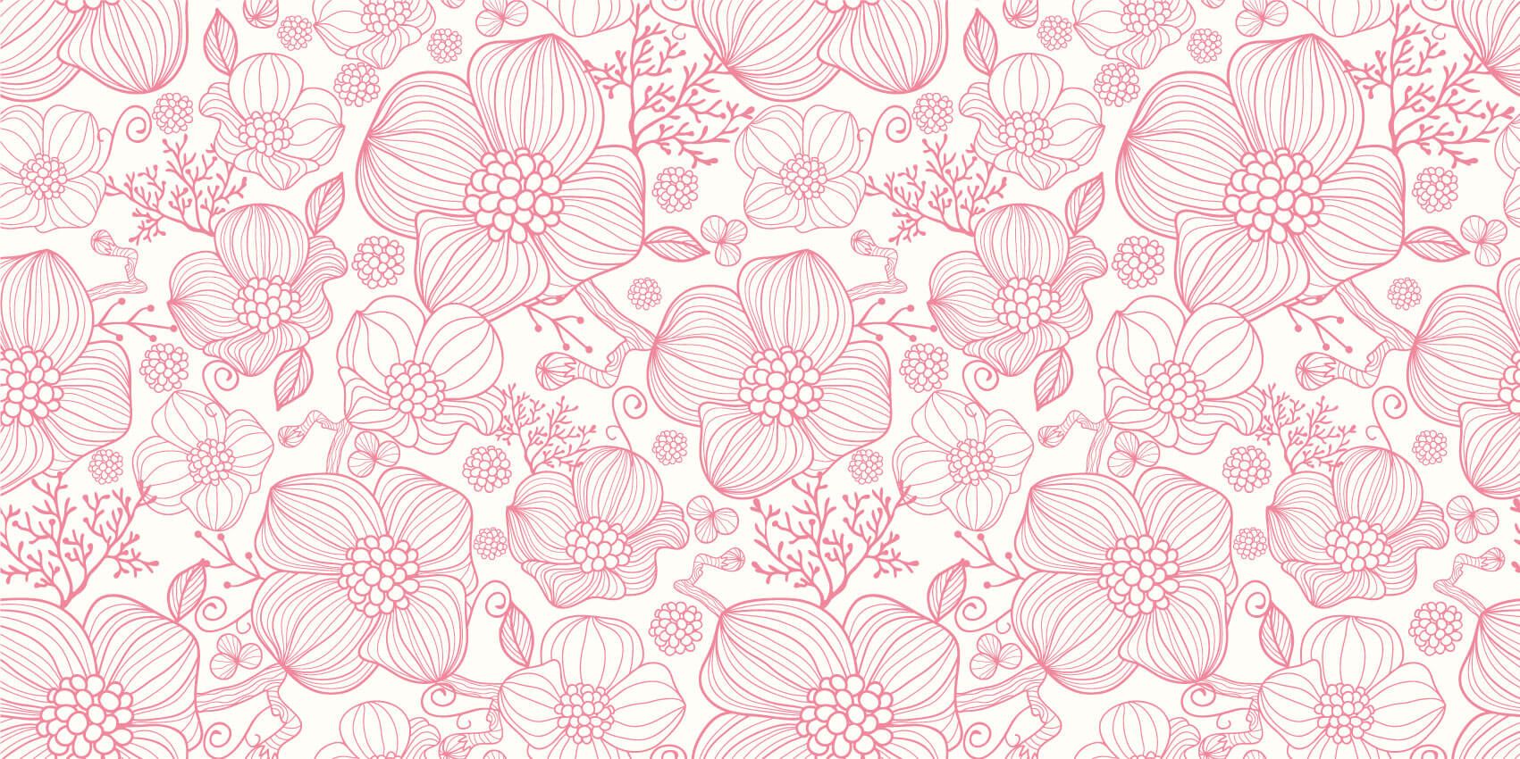 Patterns for Kidsroom - Large pink flowers - Bedroom