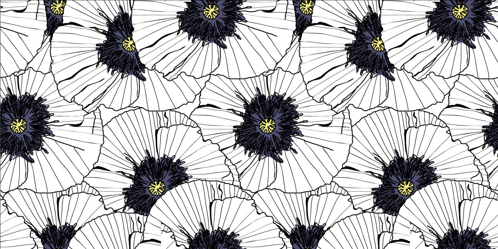 Patterns for Kidsroom - Graphic poppies - Bedroom Patterns for Kidsroom - Graphic poppies - Bedroom