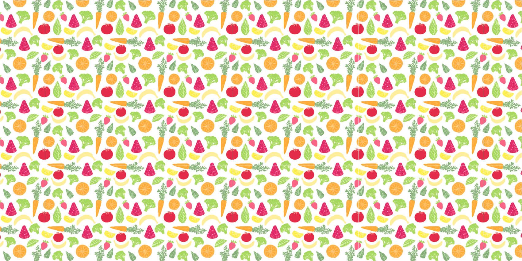 Getekend groente en fruit