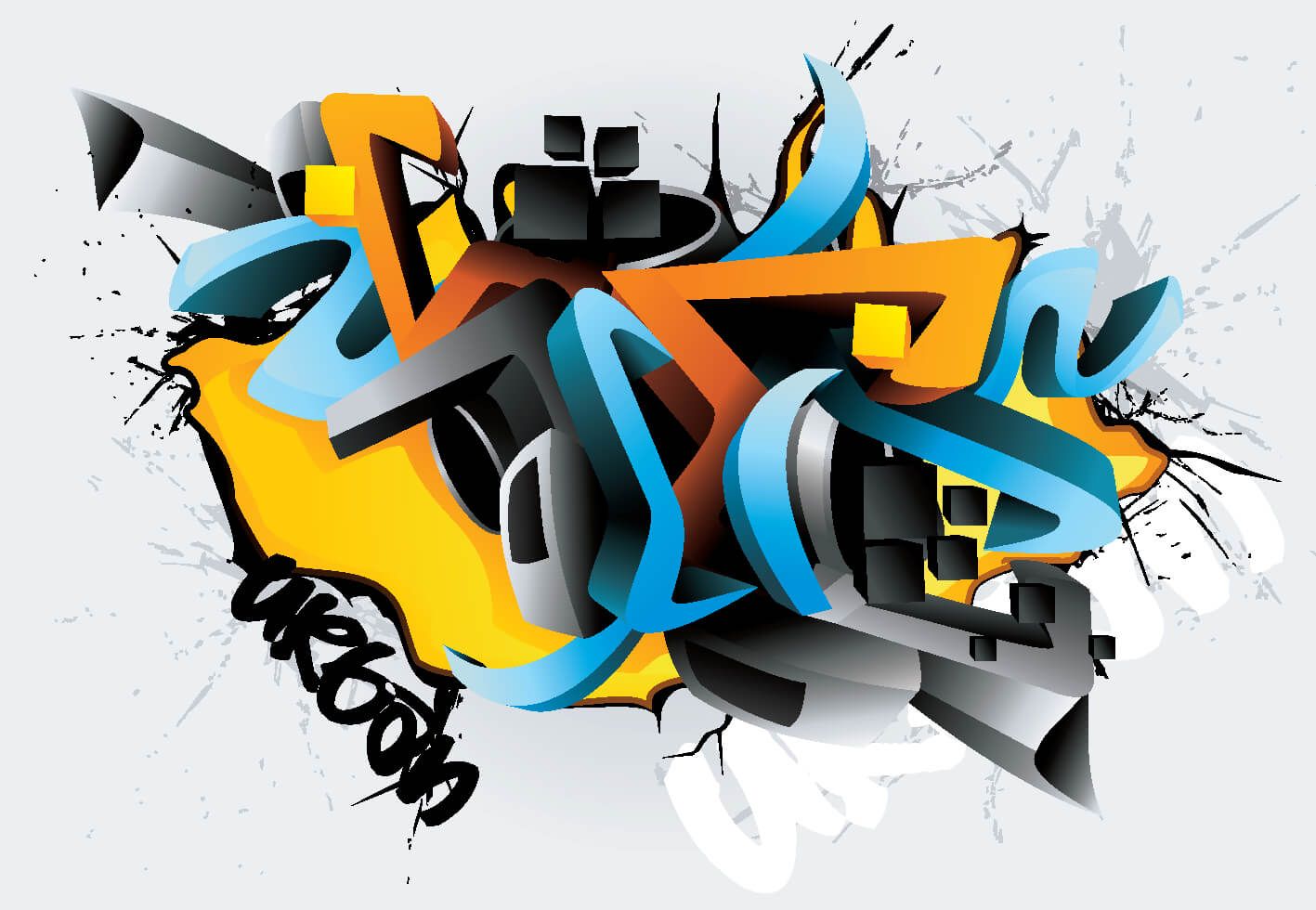 Graffiti - 3D graffiti - Teenage room Graffiti - 3D graffiti - Teenage room