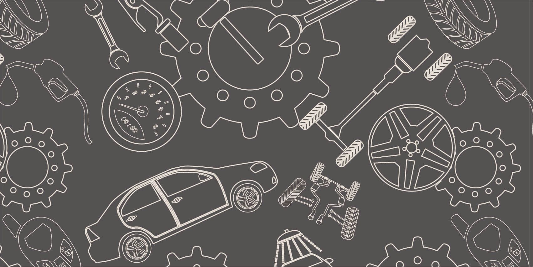 Gears, rims and cars