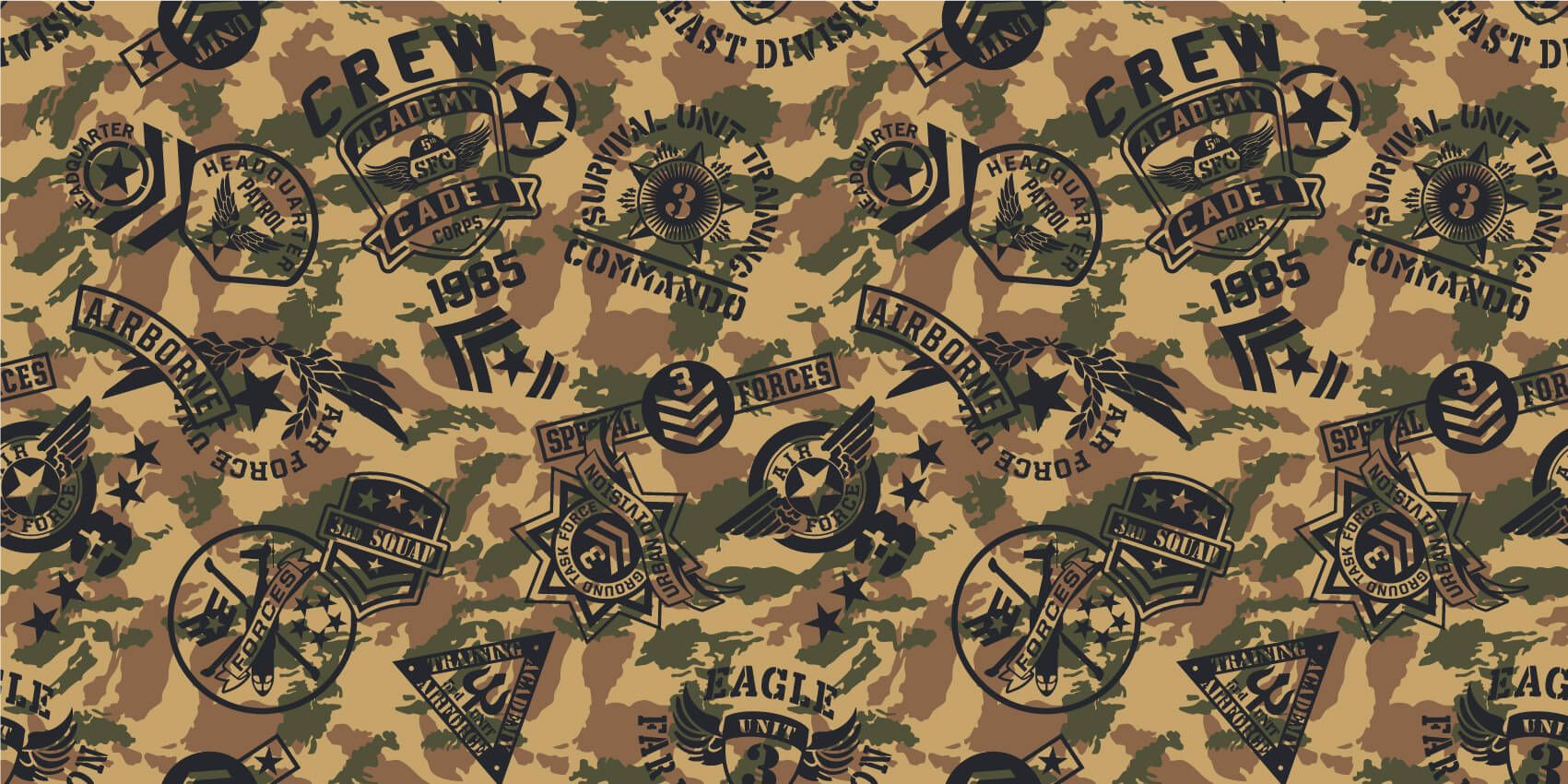 Other - Camouflage with logos - Children's room Other - Camouflage with logos - Children's room