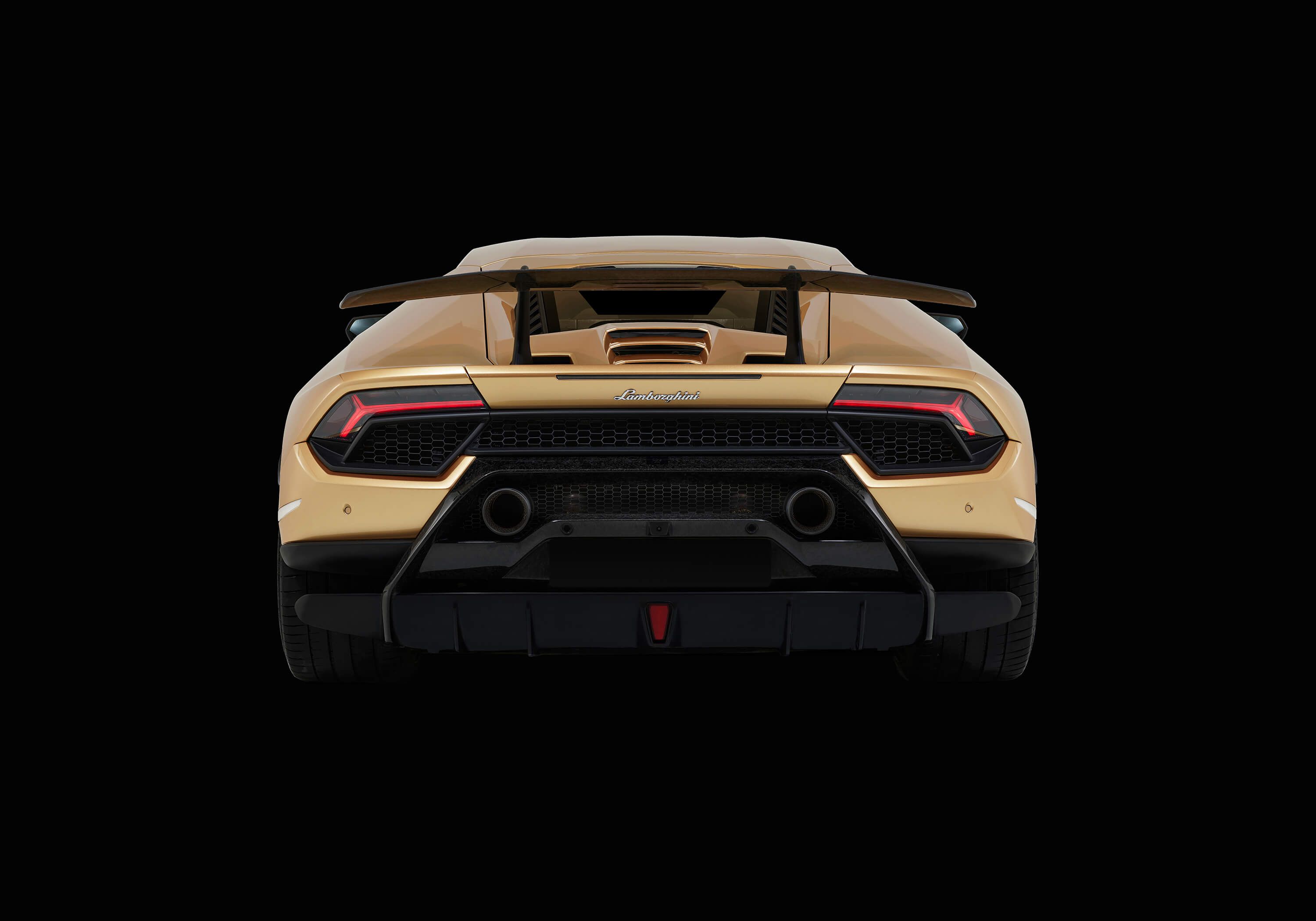 Wallpaper Lamborghini Huracán - Rear view, black