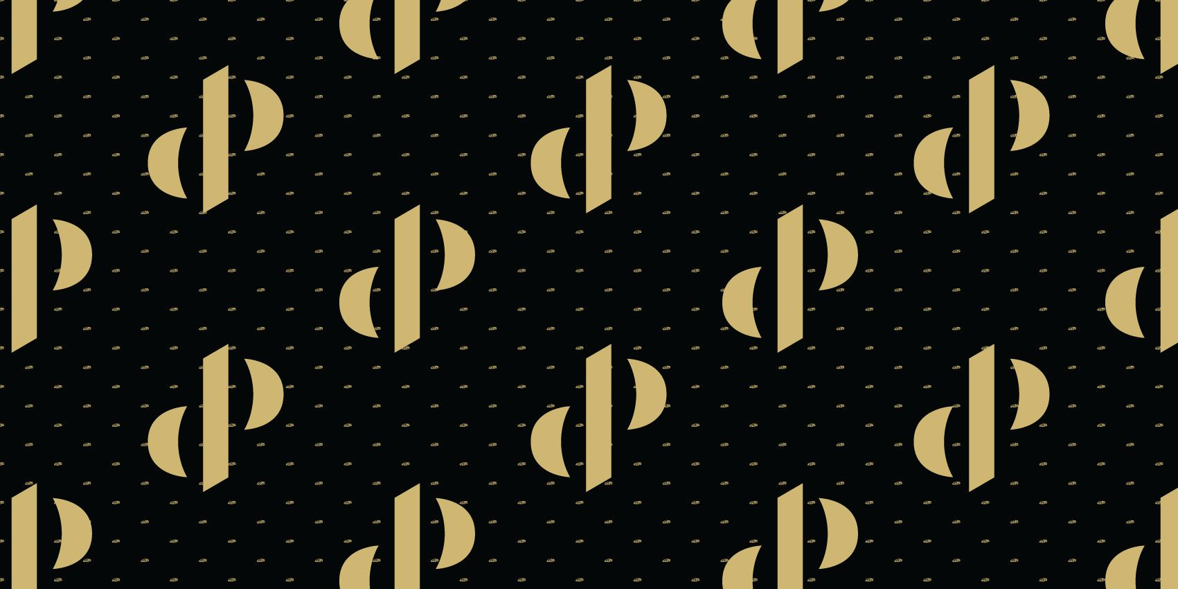 Pattern Dutch Performante - Logo, black with gold