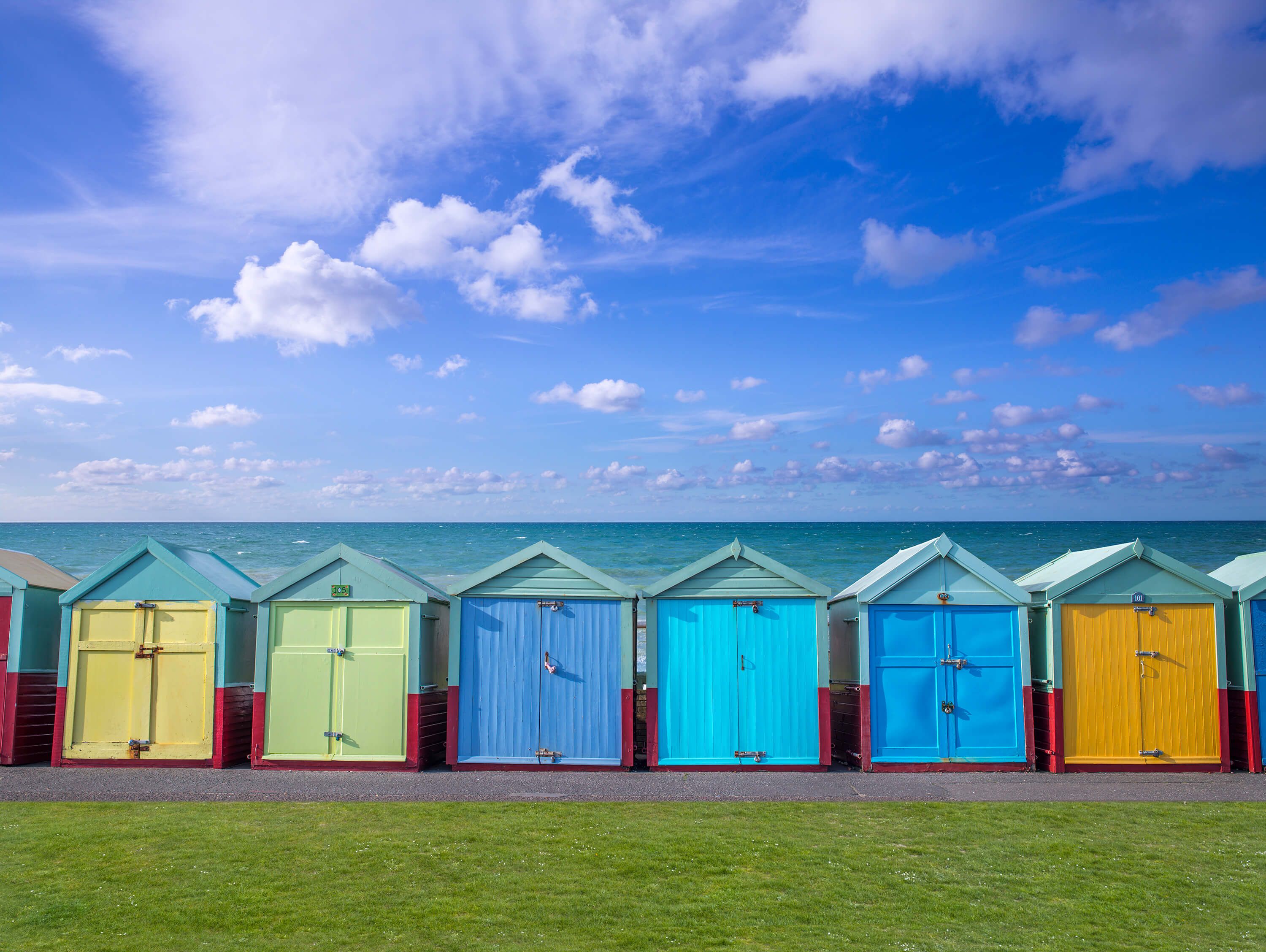 Colourful beach huts Colourful beach huts
