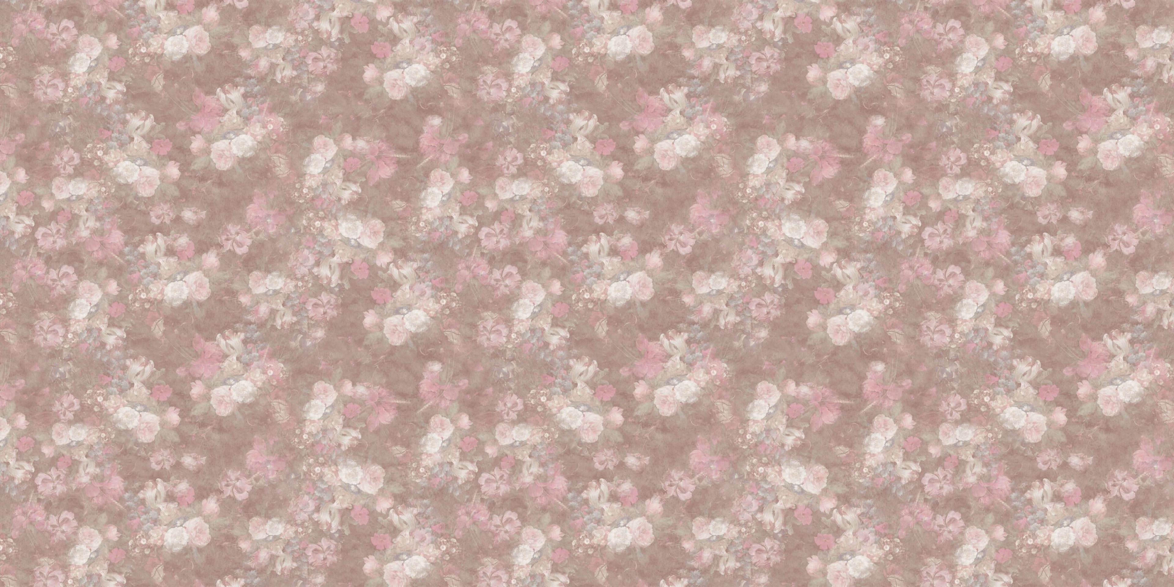Baroque floral pattern - vintage pastel