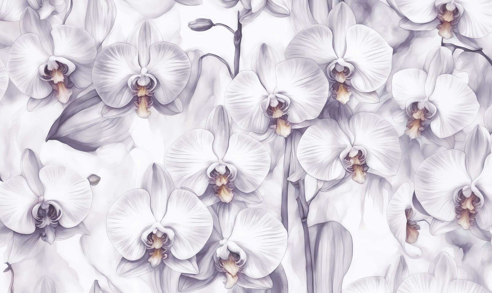 Wall Mural - Orchids Paradise Purple - Wallpaper, image size:1600x953