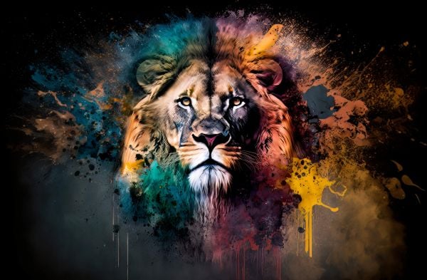 Colorful Lion