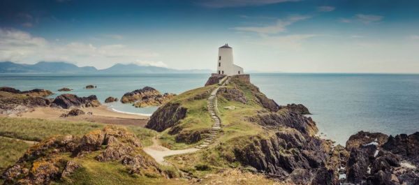 Lighthouse on a rocky outcrop