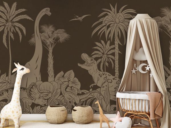 Monochrome Dino - Brown Vintage