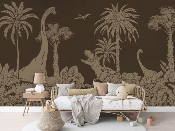 Monochrome Dino - Brown Vintage
