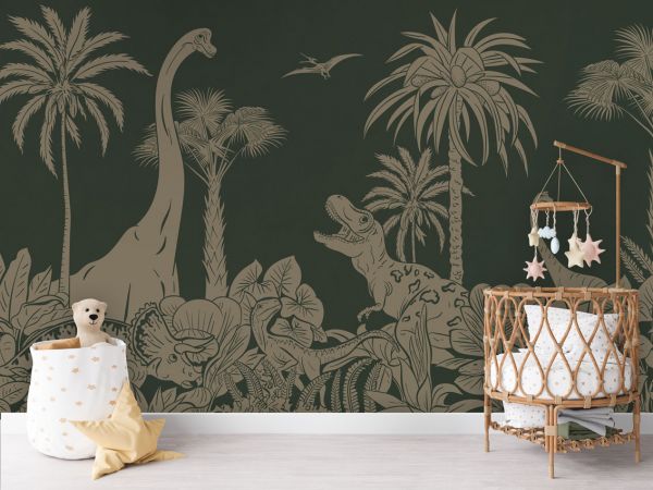 Monochrome Dino - Green Vintage