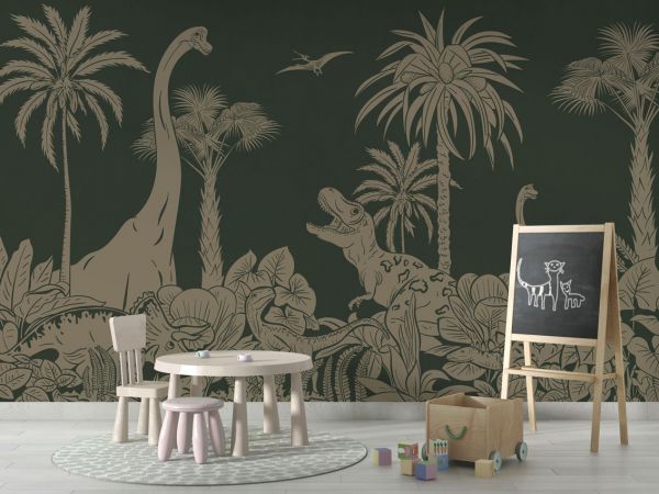 Monochrome Dino - Green Vintage