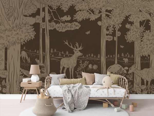 Monochrome Forest - Brown Vintage