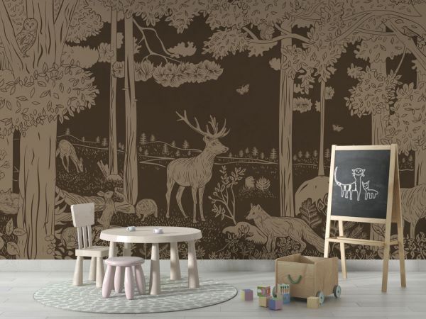 Monochrome Forest - Brown Vintage