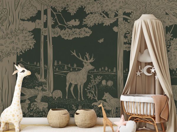 Monochrome Forest - Green Vintage