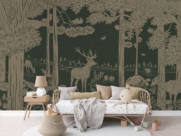 Monochrome Forest - Green Vintage
