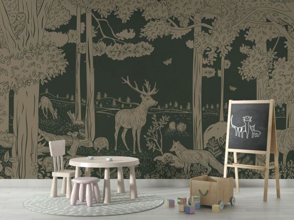 Monochrome Forest - Green Vintage