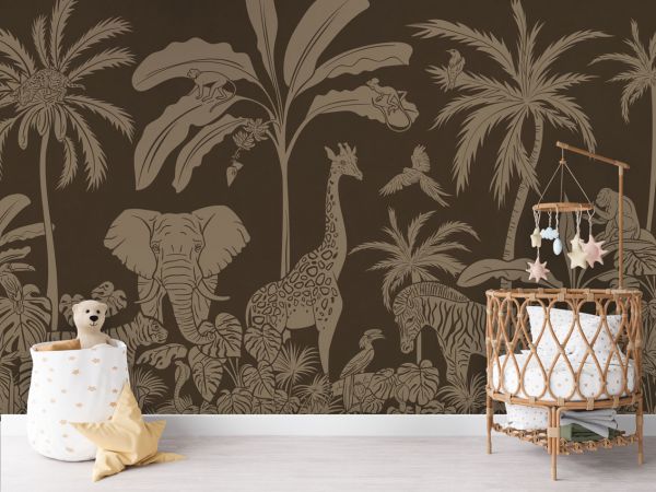 Monochrome Jungle - Brown Vintage