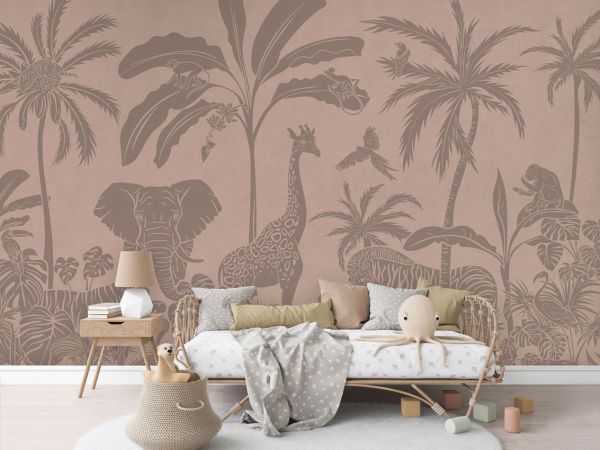 Monochrome Jungle - Pink Vintage