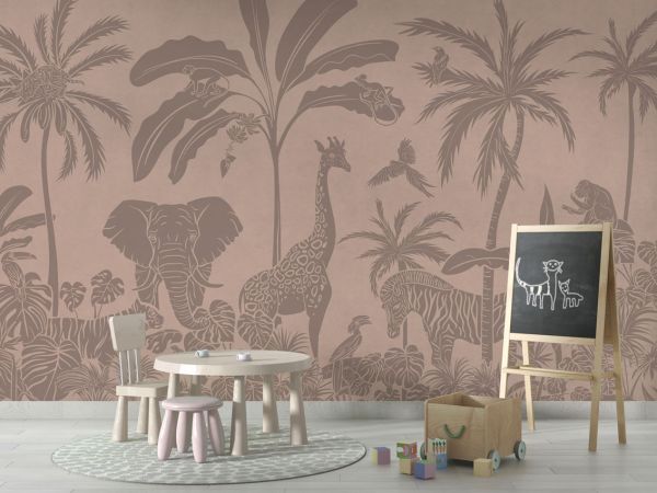 Monochrome Jungle - Pink Vintage