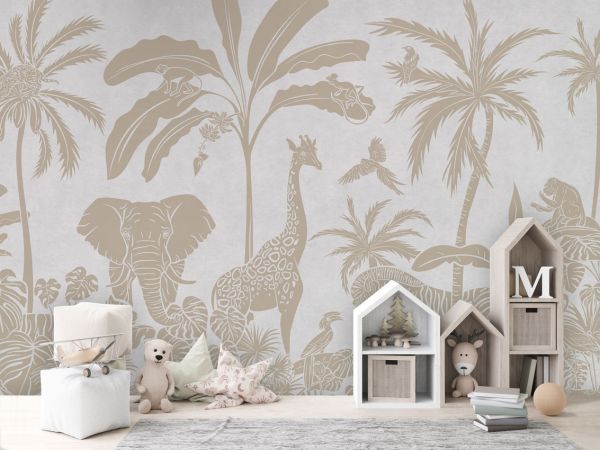 Monochrome Jungle - White Vintage
