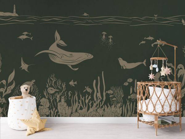 Monochrome Sea - Green Vintage