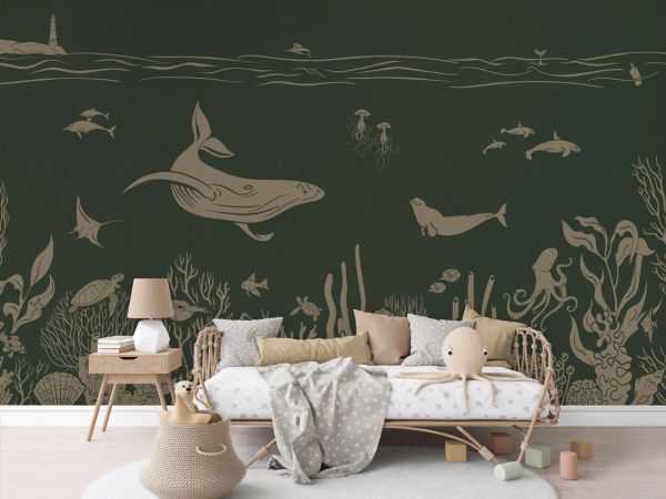 Monochrome Sea - Green Vintage