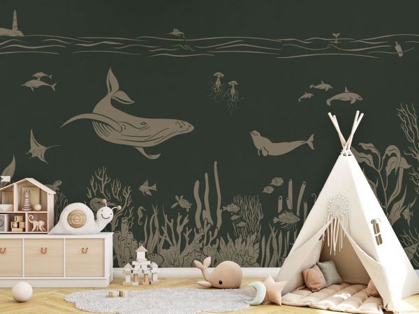 Monochrome Sea - Green Vintage