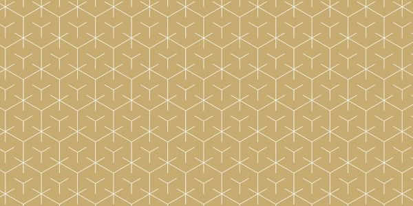 Geometric hexagons, gold
