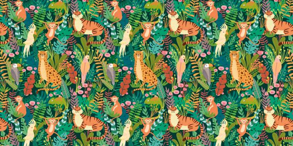 Colourful animals pattern