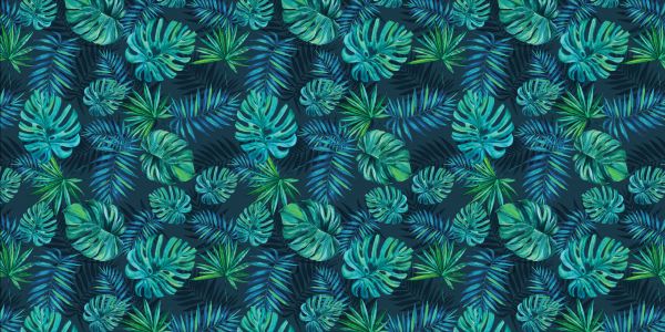 Tropical watercolor plants