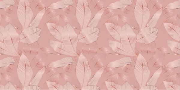 Pink gold leaves