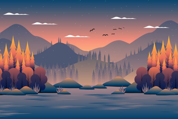 Autumn forest illustration