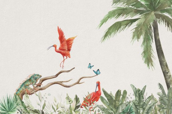 Branch with jungle animals