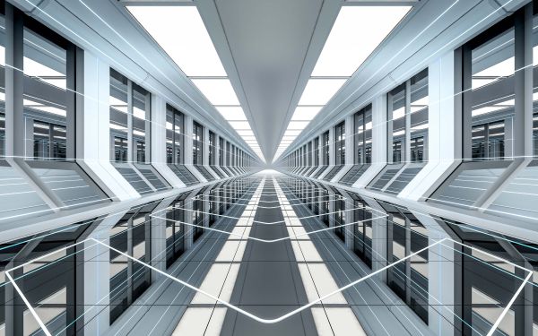 3D corridor in an office