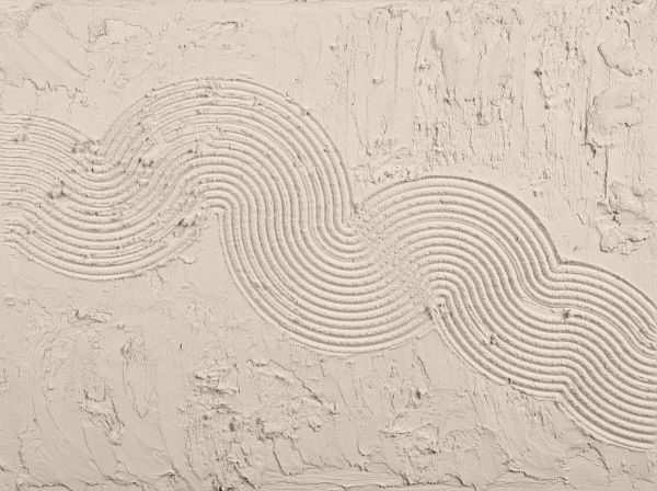 Zen garden structure in linen