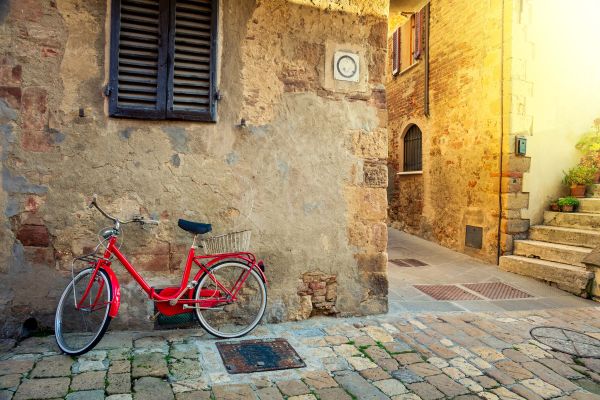 Red retro bike