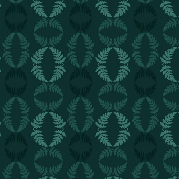 Green pattern with sprig of hemlock