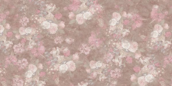 Baroque floral pattern - vintage pastel