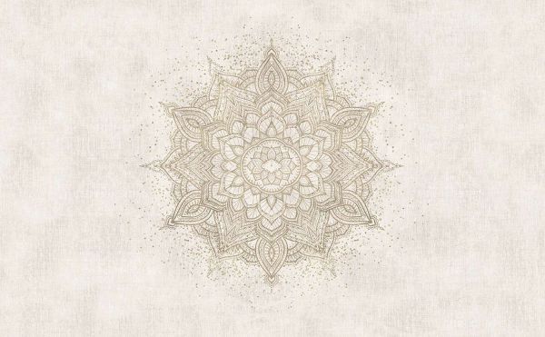 Golden Sparkling Mandala - beige
