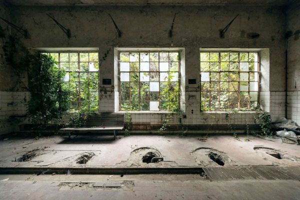 Abandoned Bathhouse in Nature