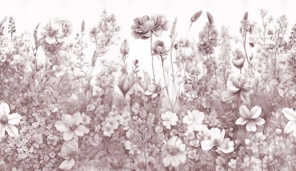 Flowers of my soul seamless - pink