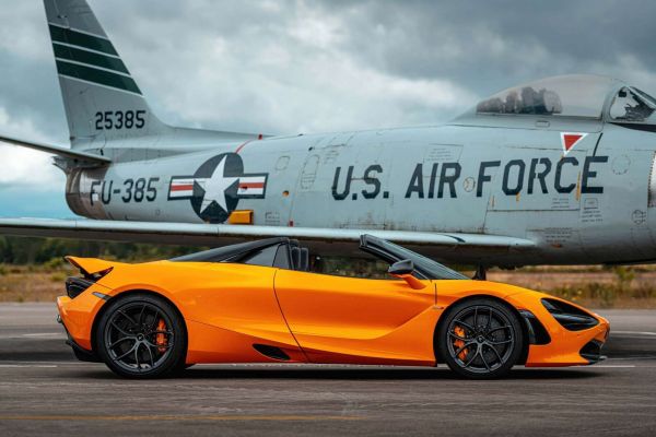 Supercar and fighter jet