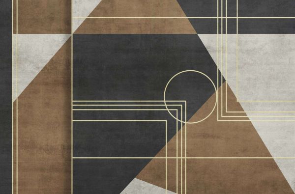 Golden lines art deco